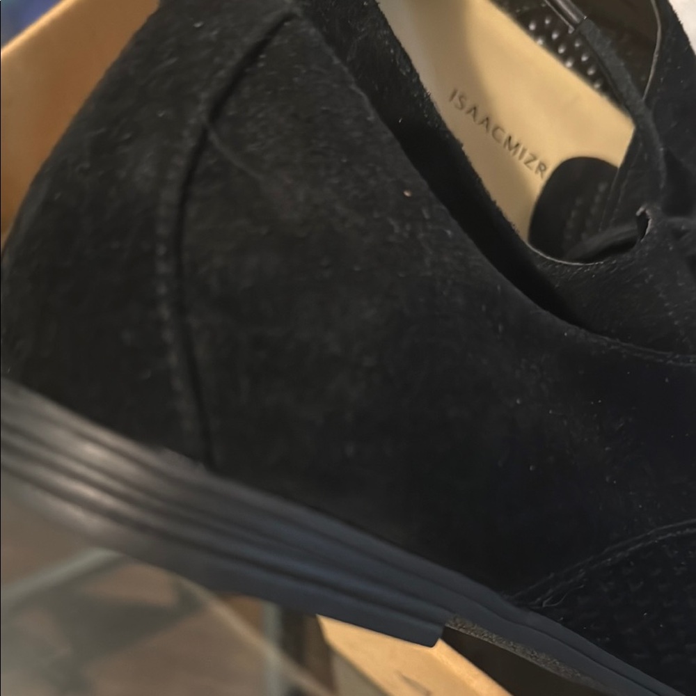 Black Perforated Flats with Lace-Up Design - Picture 4 of 5